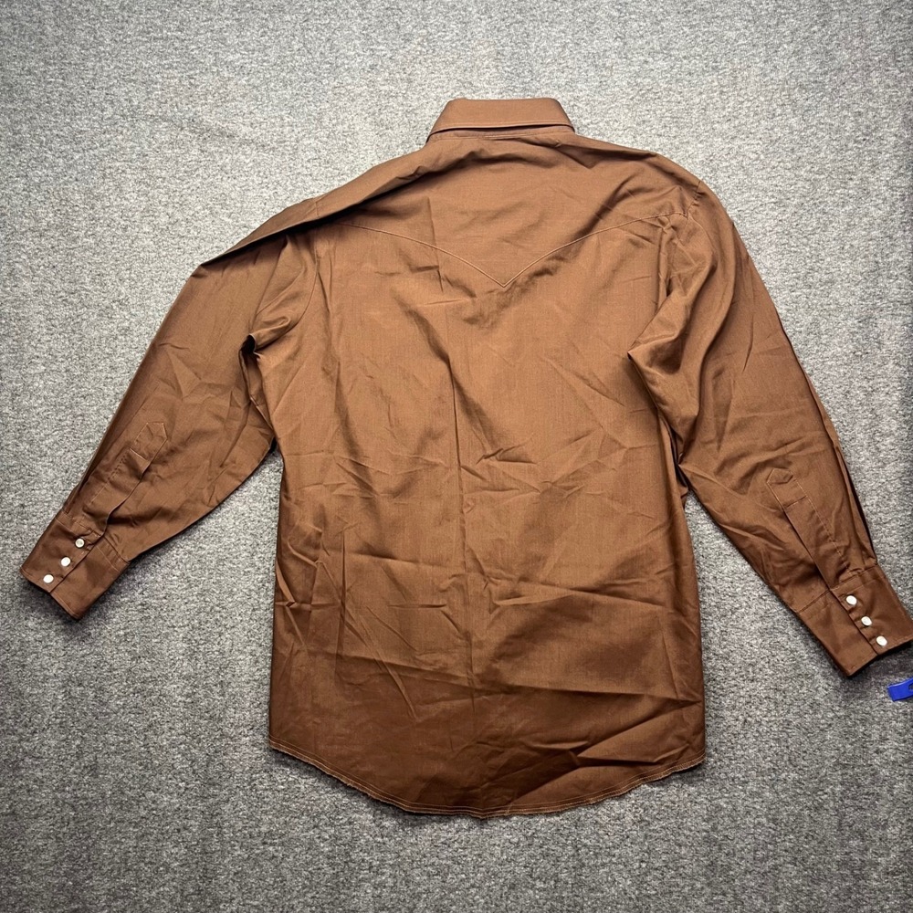 Vintage Chute 1 Shirt Mens M? Brown Western Pearl Snap Long Sleeve‎ Cowboy Yoke - Picture 11 of 16